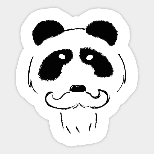 PandaBeard Sticker by TaylorH1